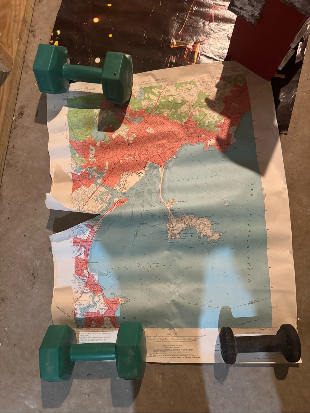 Vintage USGS Map Lyn MA